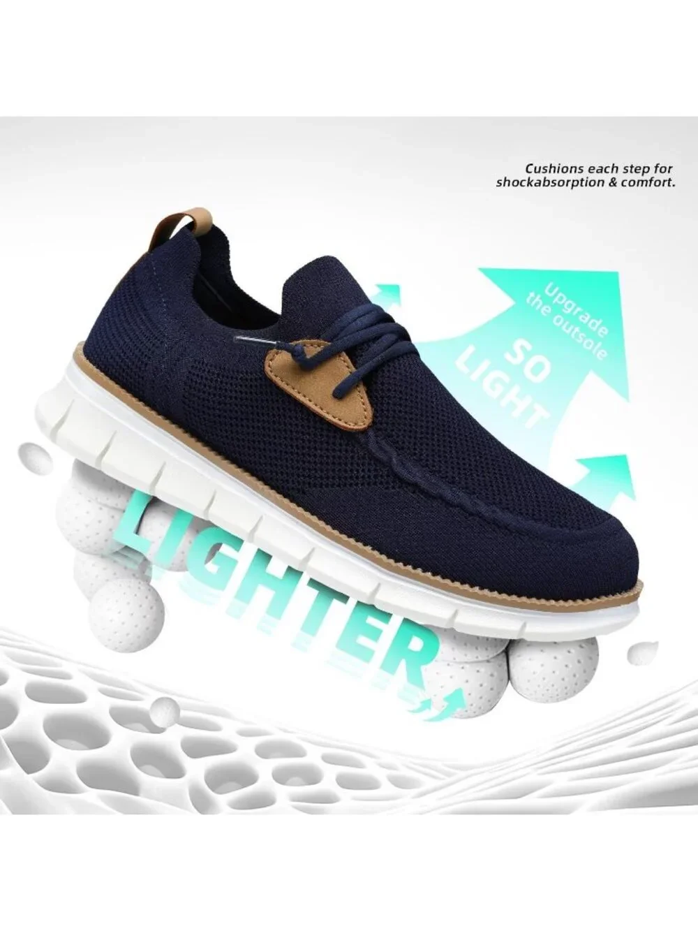 Men's Dark Blue Loafers Slip On Walking Dress Casual Business Oxfords Sneakers